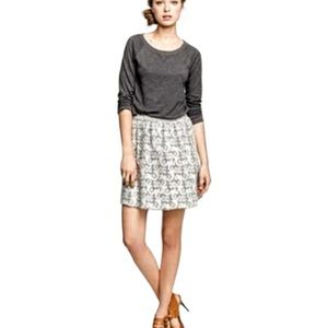 J Crew Heather Lace Mini Skirt Grey 00